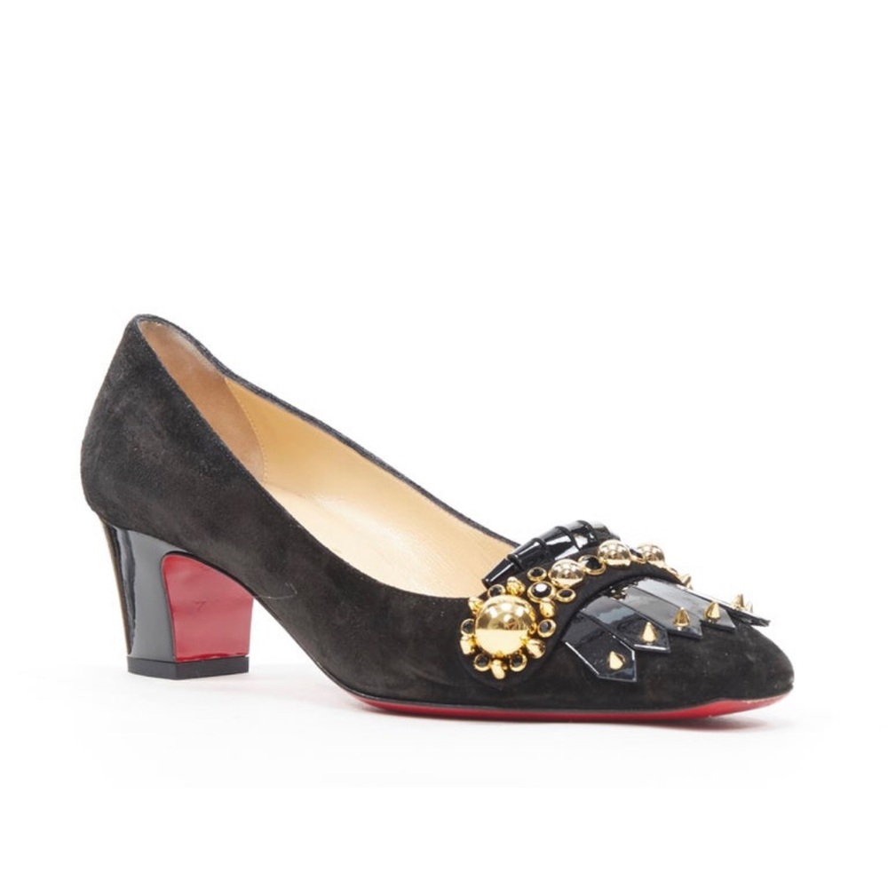 CHRISTIAN LOUBOUTIN Kiltie Black Heels